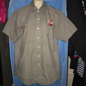 Wear guard med Coca Cola grey / red button down